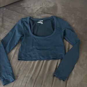 Garage Long Sleeve scoop neck Crop Top